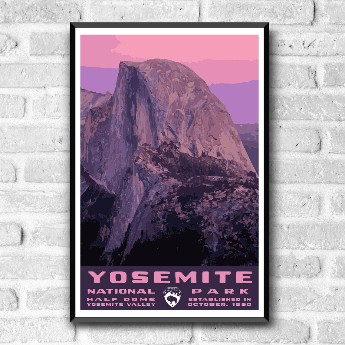 Yosemite National Park Vintage Style Travel Poster - Image 2