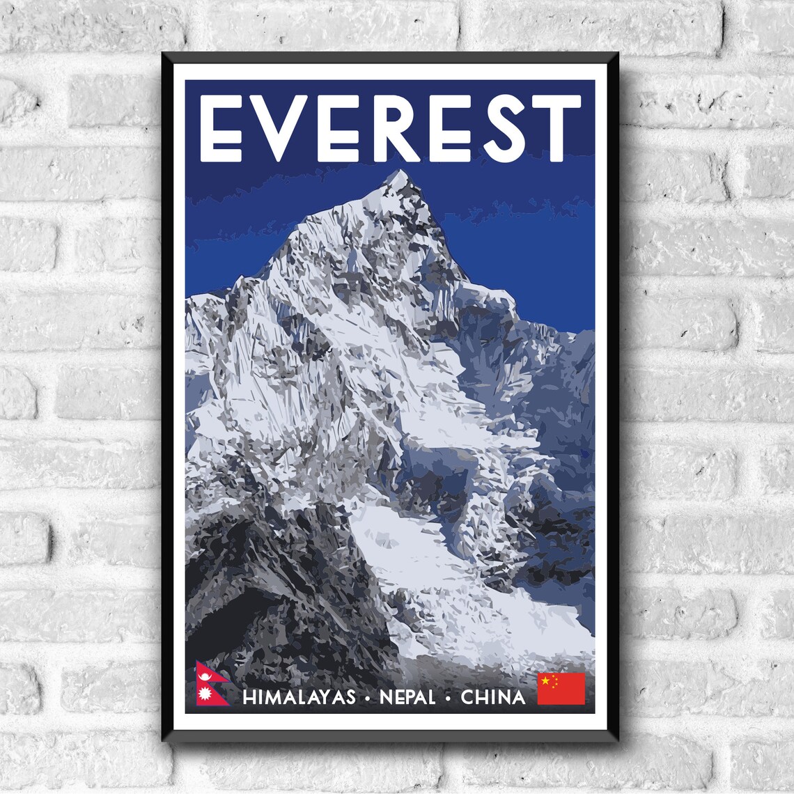 Everest Vintage WPA Style Travel Poster Art Print - Image 3