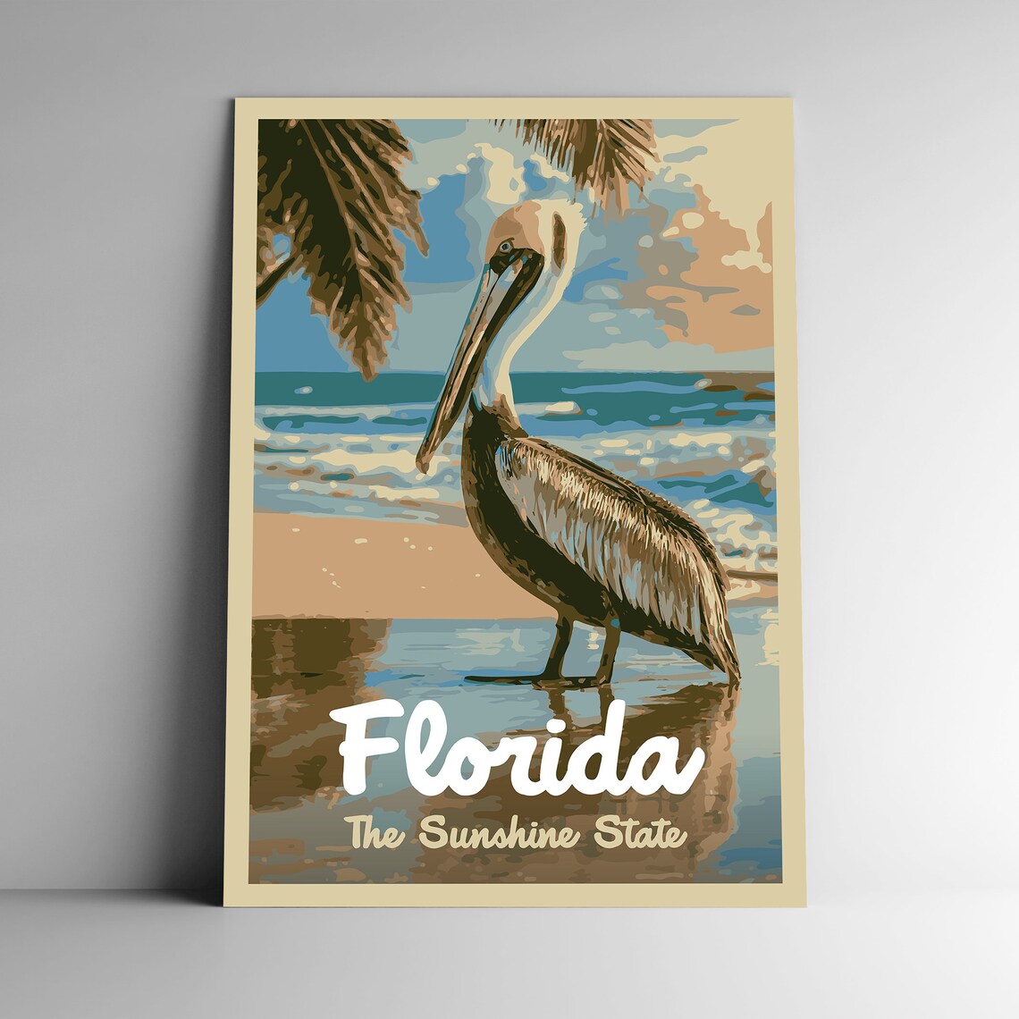 Florida The Sunshine State Vintage Travel Poster