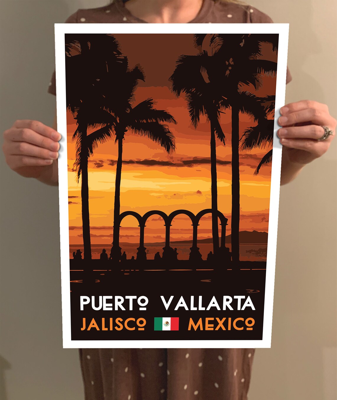 Puerto Vallarta Mexico Vintage Travel Poster Art Print - Image 2