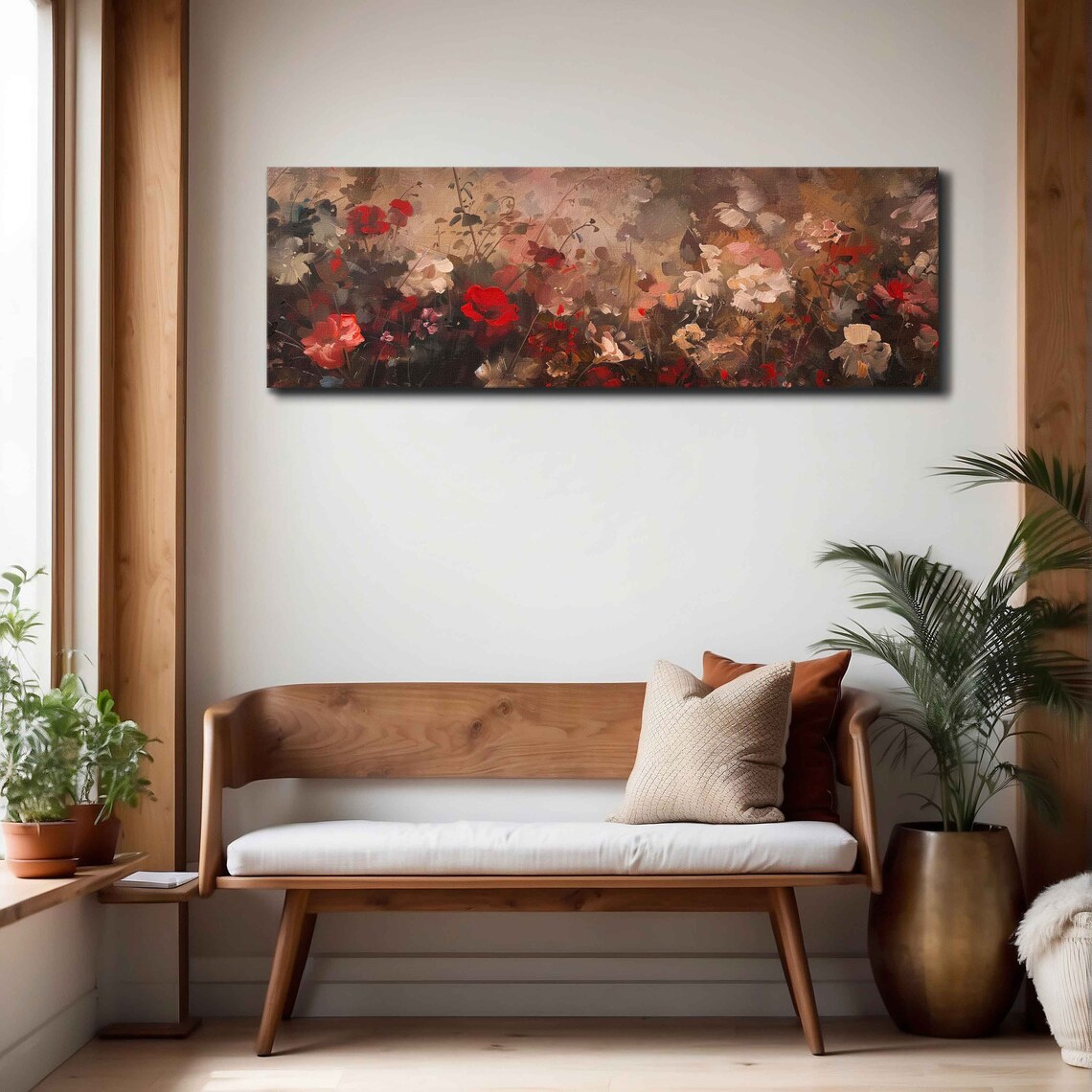Vintage Wildflowers Panoramic Floral Art Print - Image 4