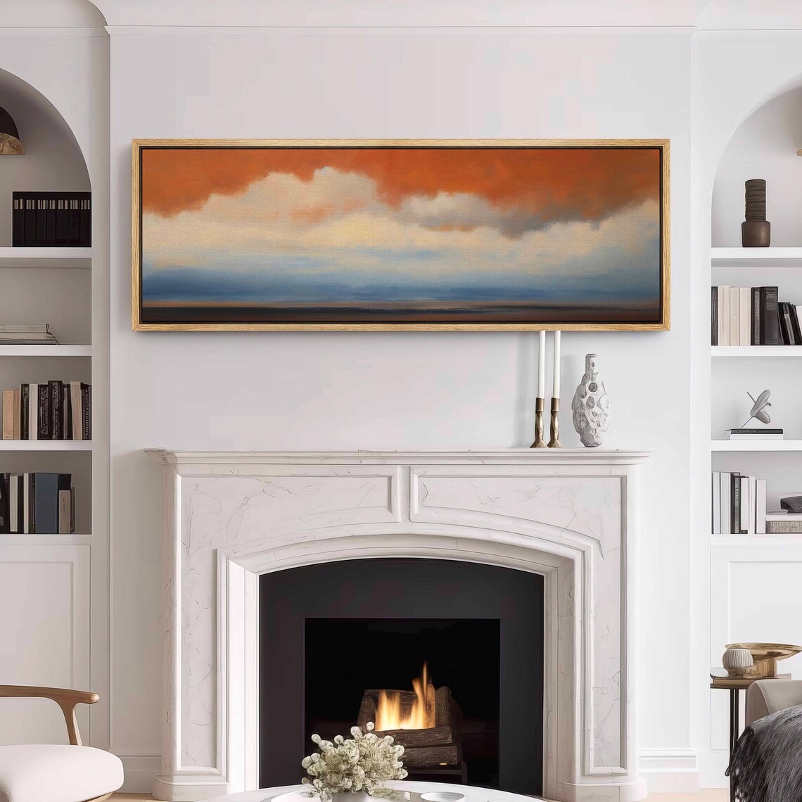Moody Landscape Cloud Wall Art Print, Modern - Image 3