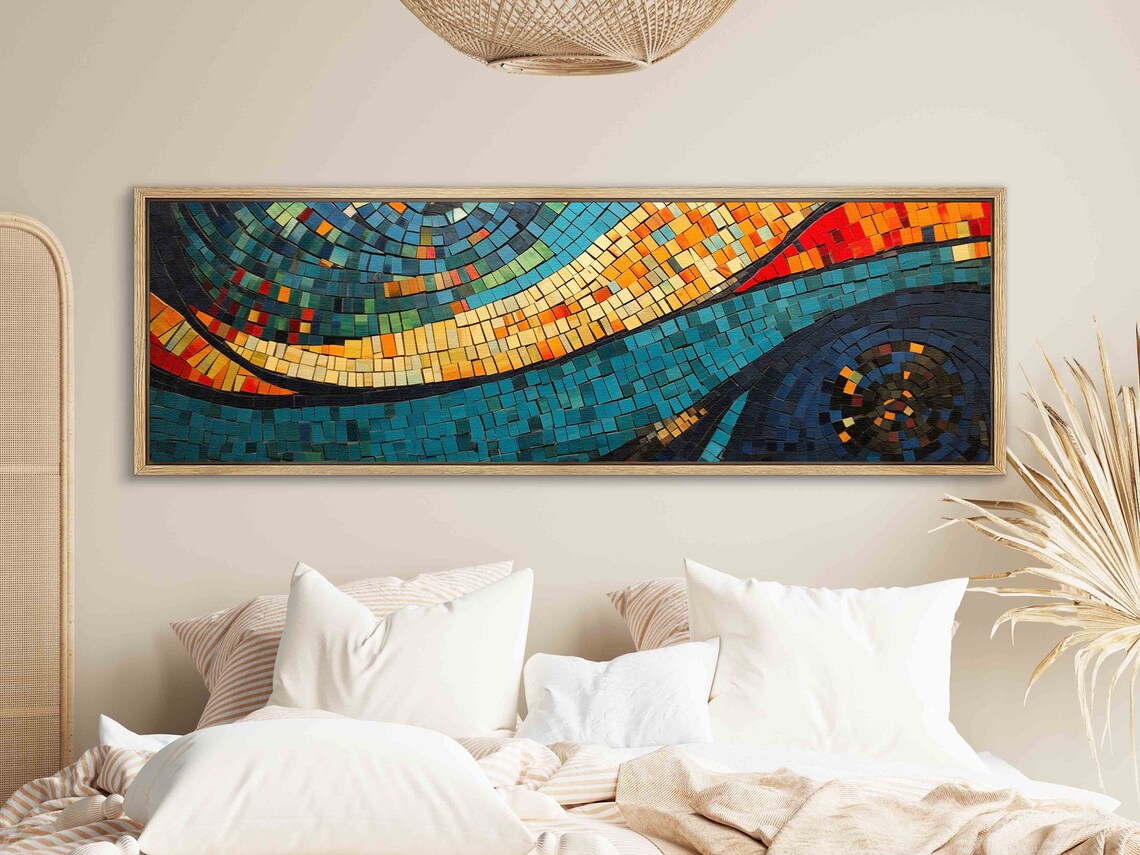 Mid Century Modern Geometric Mosaics Art Print - Image 2