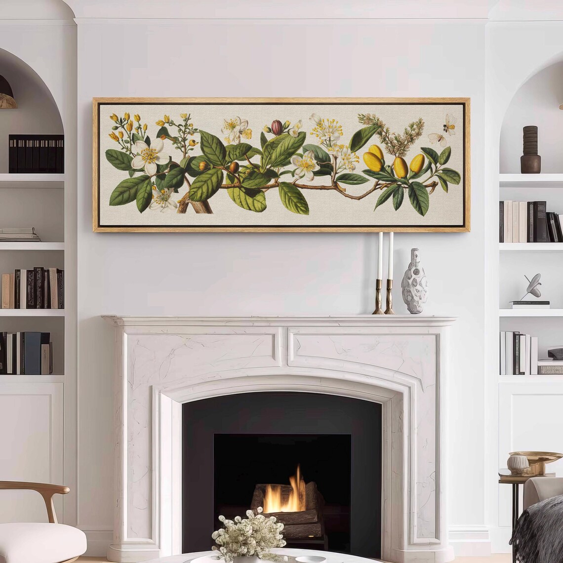 Vintage Botanical Floral Art Print, Horizontal - Image 3