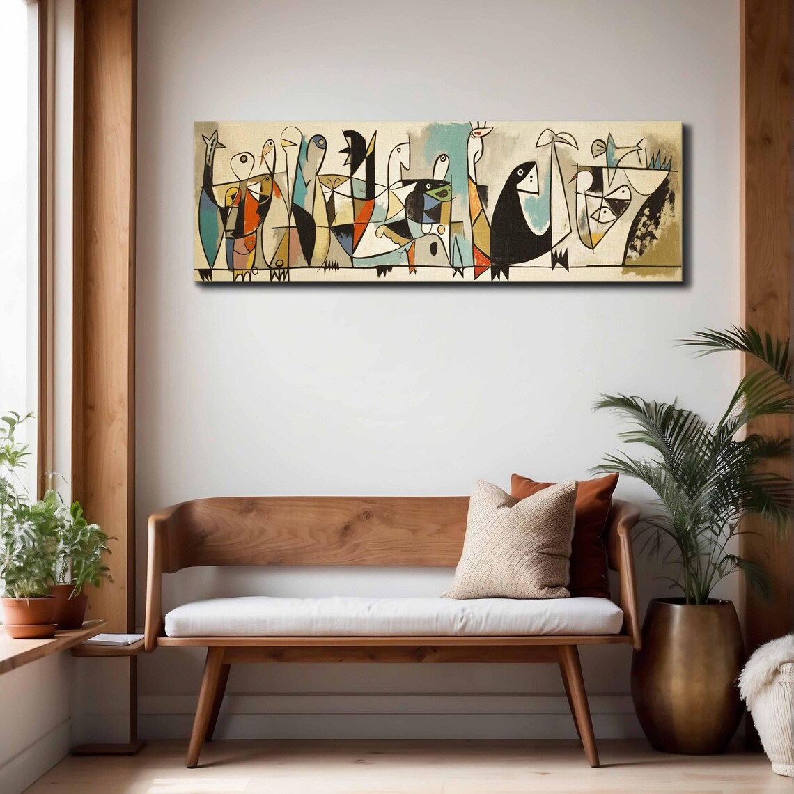 Birds on Wire Mid-Century Modern Wall Art Print - Image 4