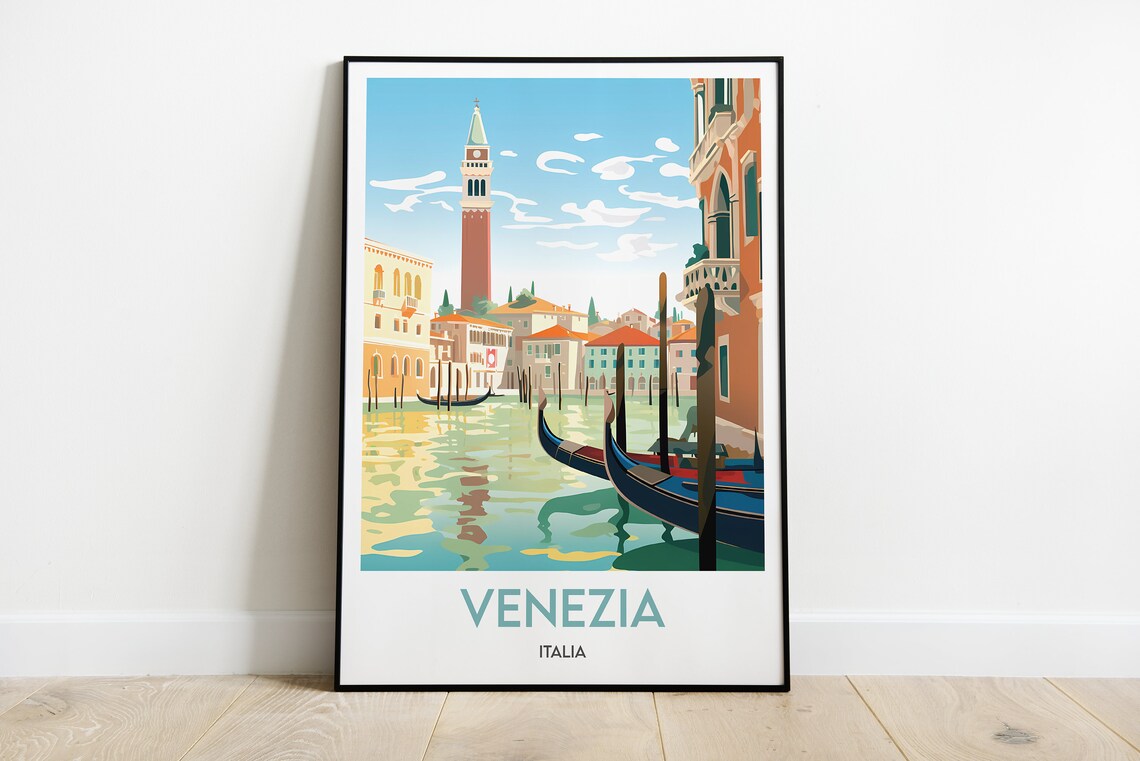 Venezia Travel Poster, Venice Italy Poster