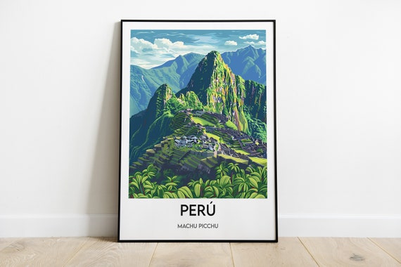 Peru Poster Machu Picchu Print Peru Frame Machu Picchu Poster Peru Wall Art