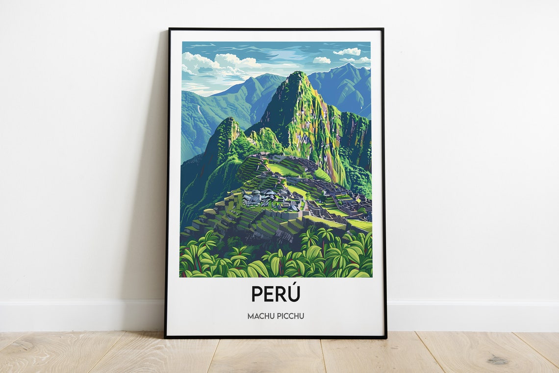 Peru Poster Machu Picchu Print Peru Frame Machu Picchu Poster Peru Wall Art