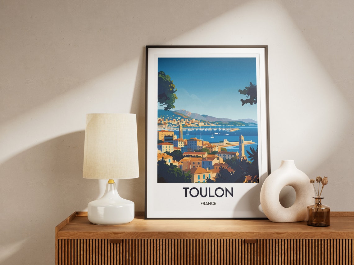Toulon France French Riviera Harbor Old Town Bay View Poster - Image 2