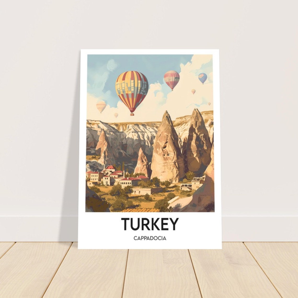 Turkey Cappadocia Hot Air Balloons Fairy Chimney Valley Poster - Image 2