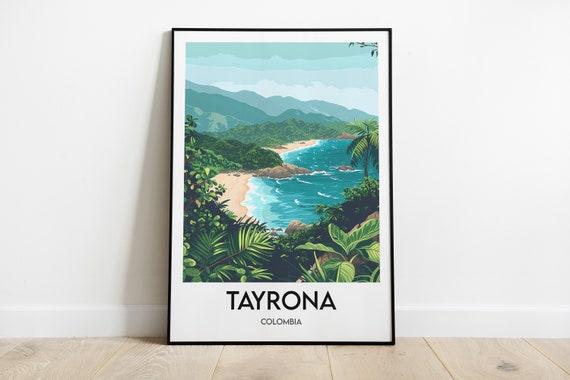 Tayrona Poster, Colombia Travel Poster