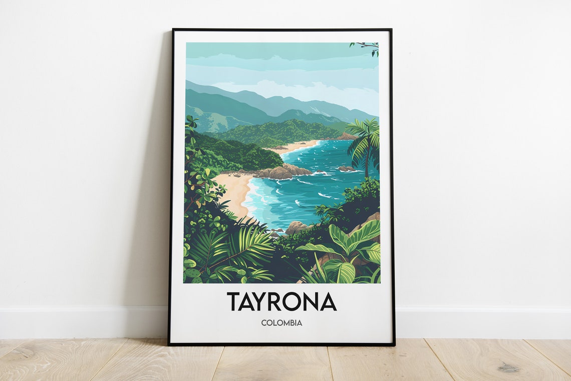 Tayrona Poster, Colombia Travel Poster