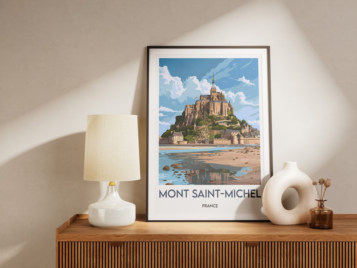 Mont Saint Michel Normandy Travel Poster Art Print - Image 2