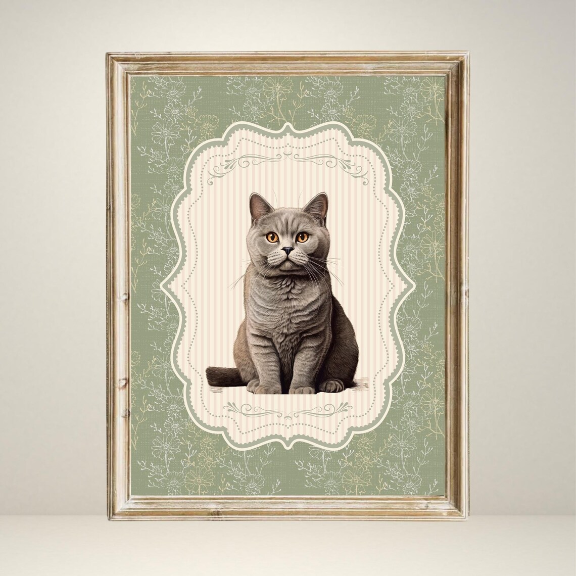 Vintage Kitten Print, Nursery Decor Sketch - Image 5