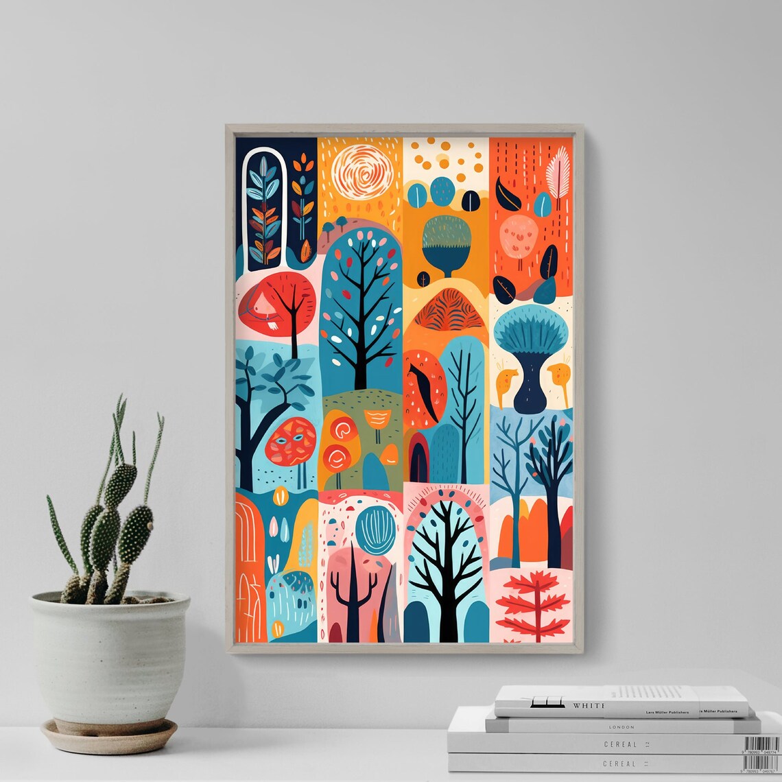 Collection Of Trees 3 Art Print, Nature Landscape