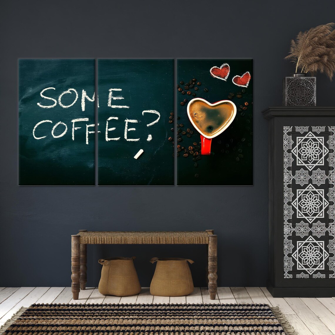 Coffee Shop Painted Glass Coffee Artwork - Image 4
