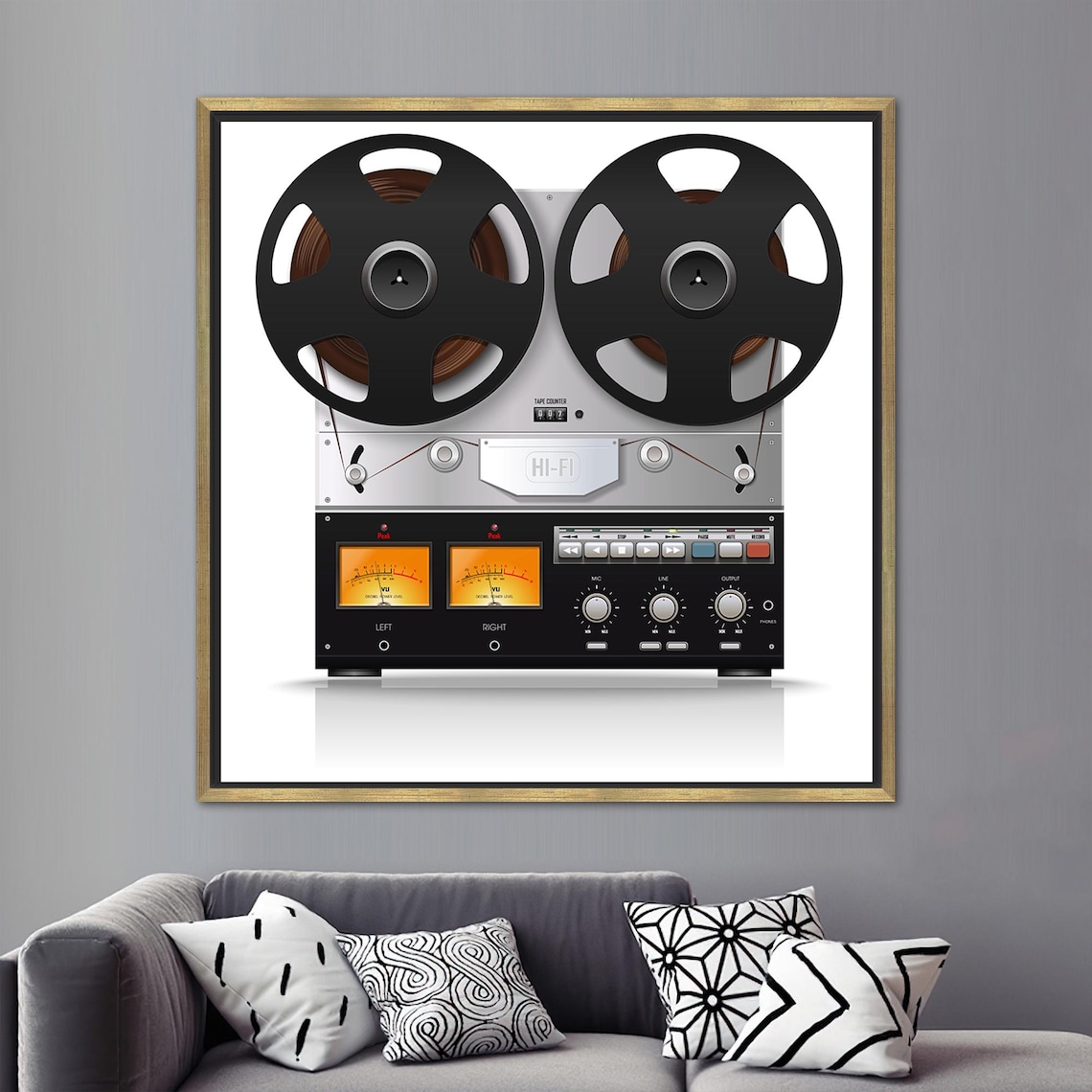 Vintage Analog Reel Tape, Retro Music Room Design - Image 2