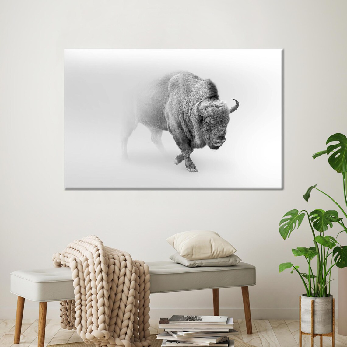 Buffalo Man Cave Wall Decoration, Wild Animal