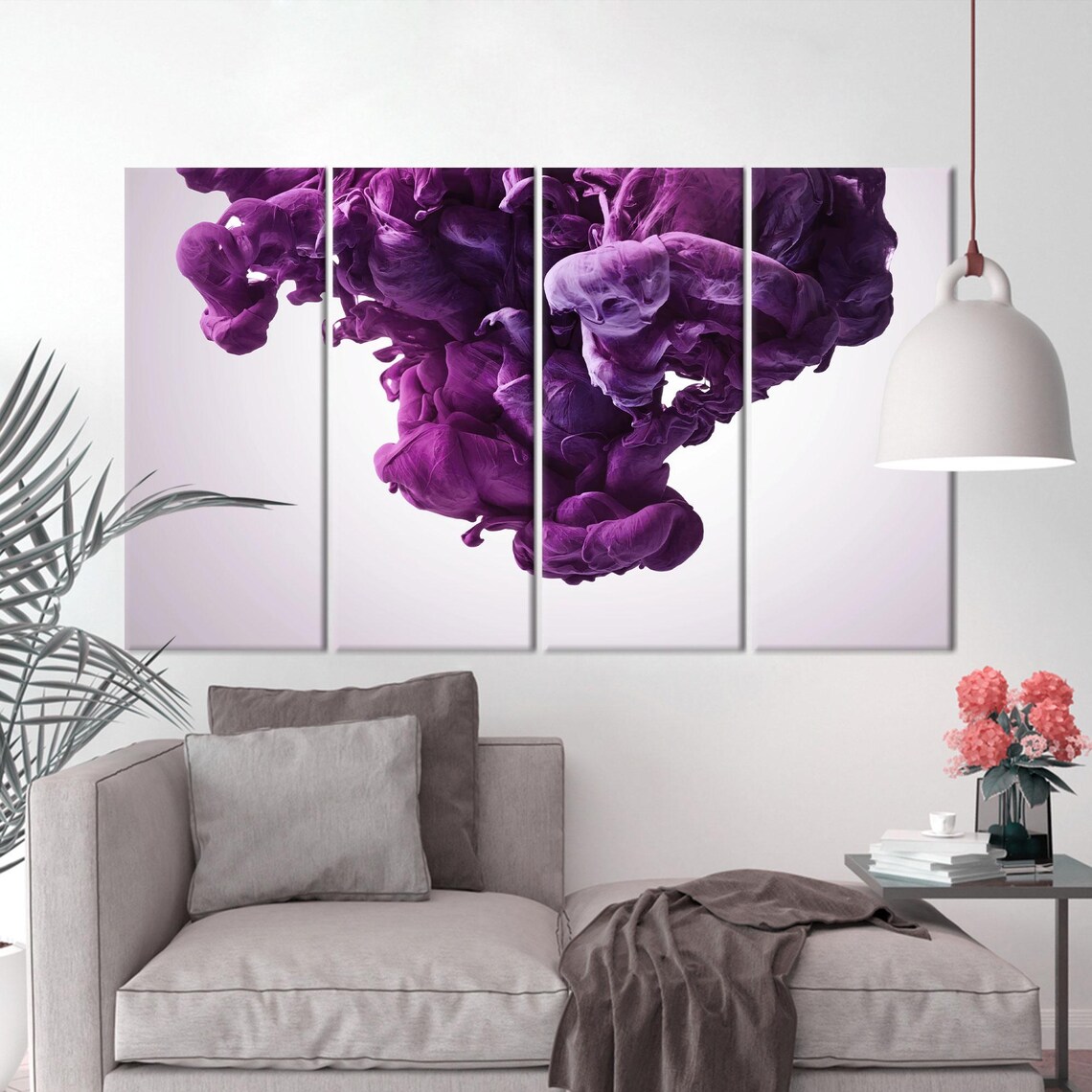 Modern Abstract Purple Glass, Halloween Decor - Image 2