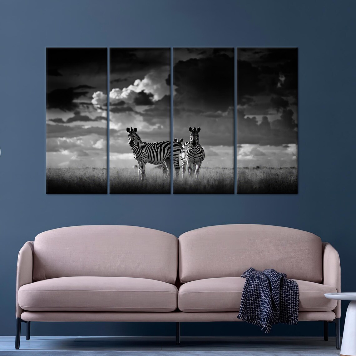 Zebra Black And White Art Print, African Savannah - Image 3