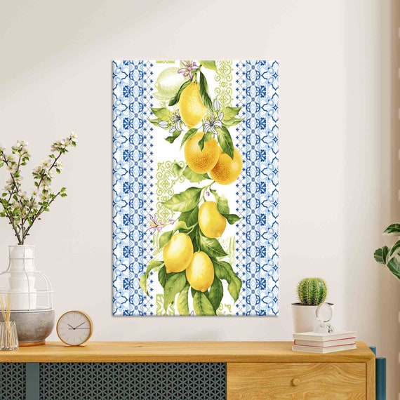 Lemon Pattern Art, Modern Gift For Him
