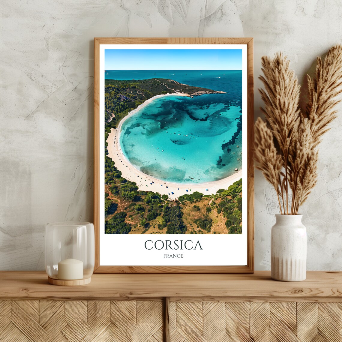 Corsica Travel Poster, French Mediterranean Island - Image 3