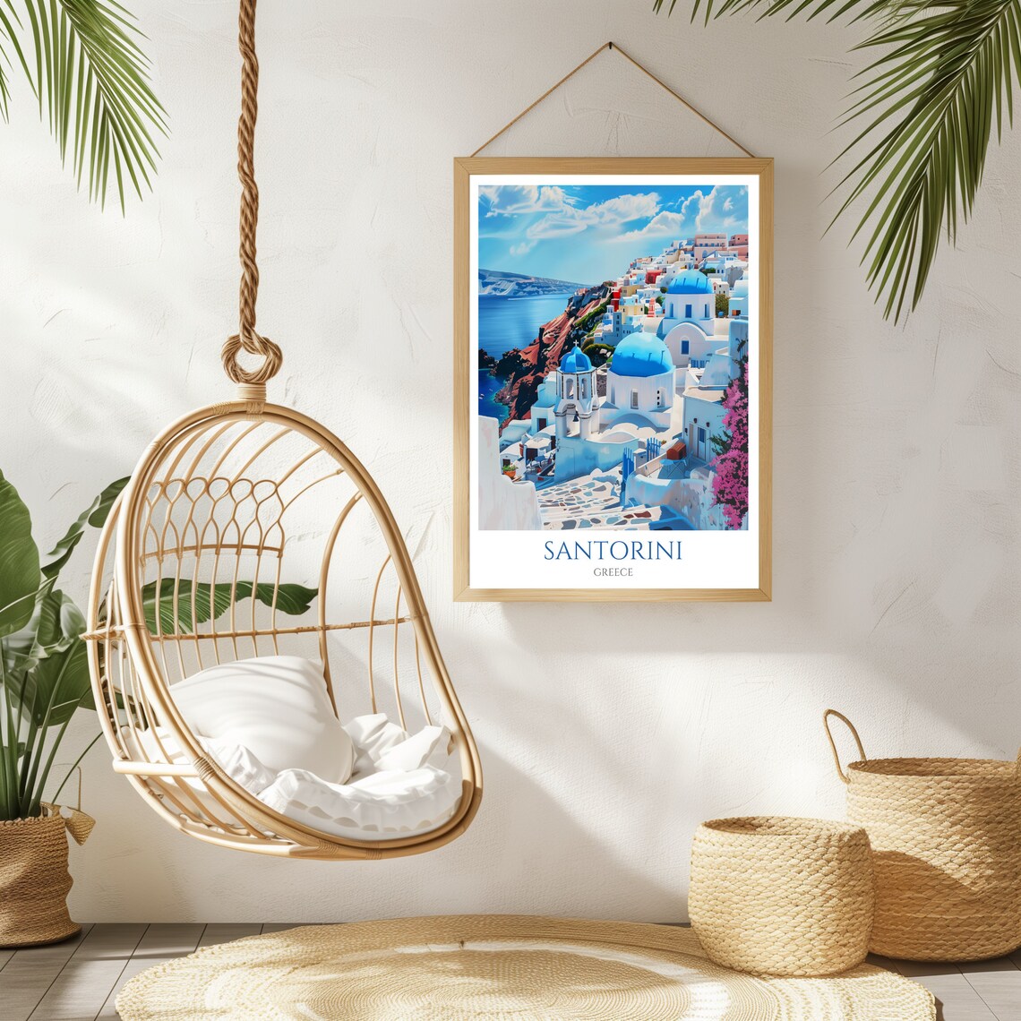 Santorini Travel Poster, Pearl of the Aegean - Image 2