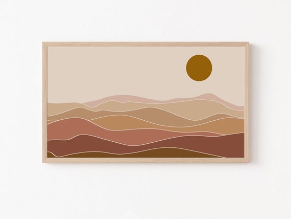 Landscape Art Print, Modern Abstract Boho Decor