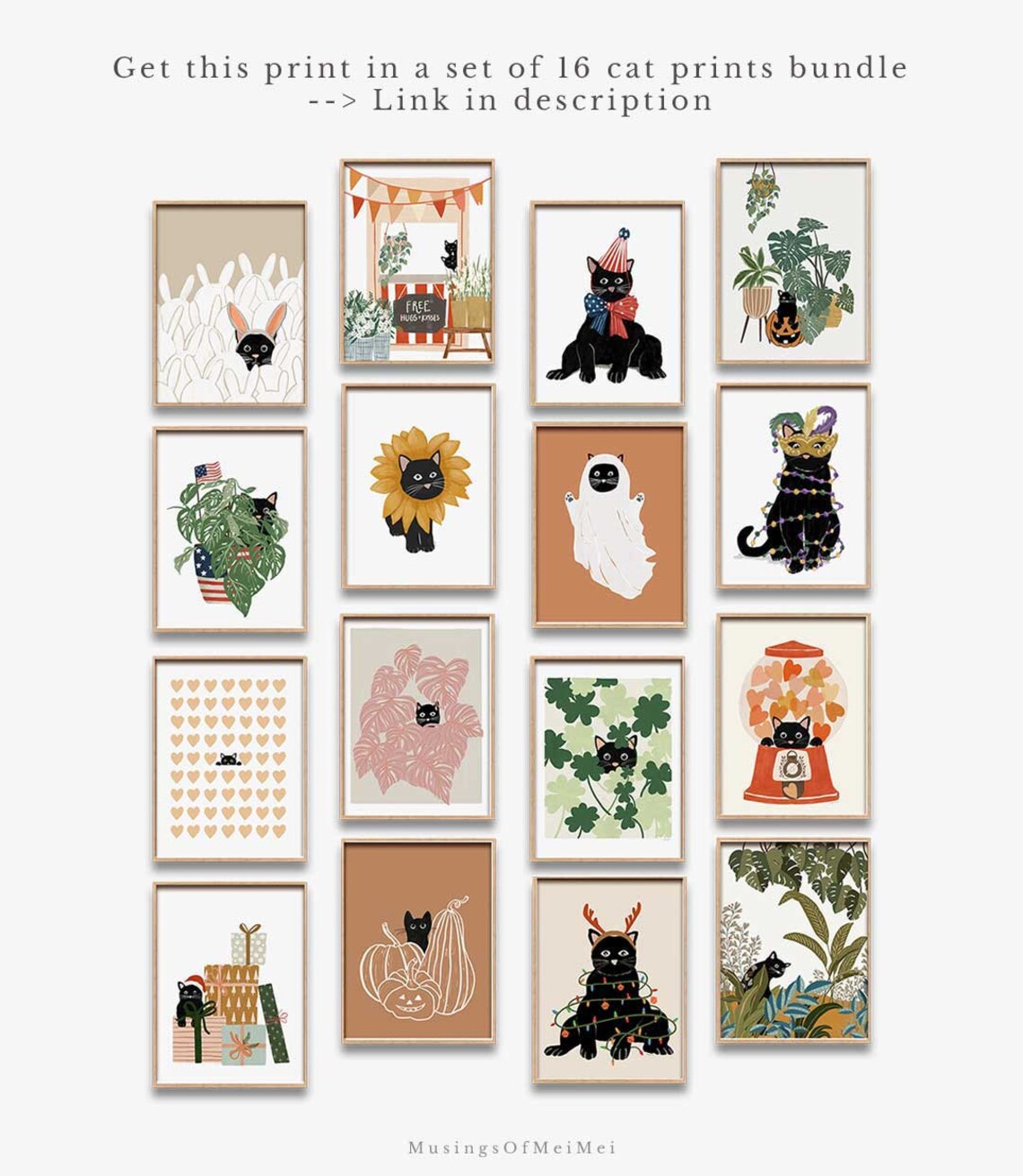 Cat in Candy Machine Art Print, Nursery Decor - Image 2