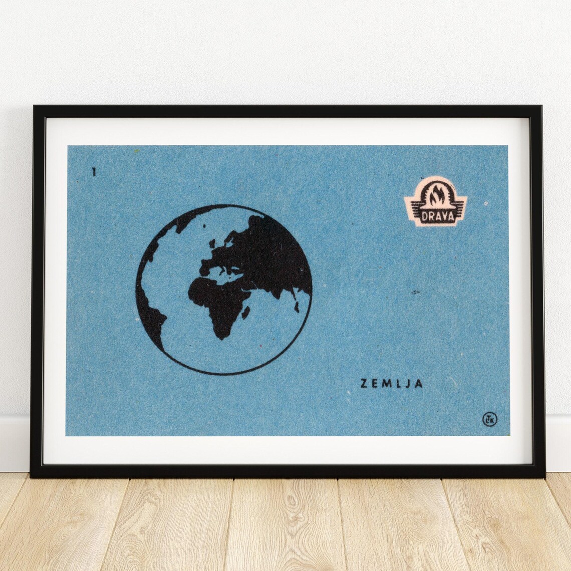 Planet Earth From Space Vintage Poster Print