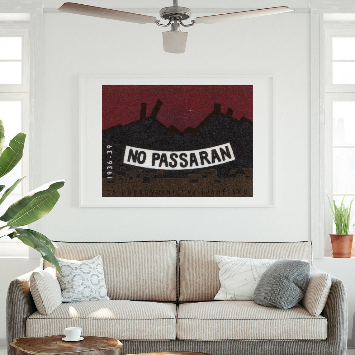 No Pasaran 1936 1939 Spanish Civil War Czech Volunteers Art Print - Image 3