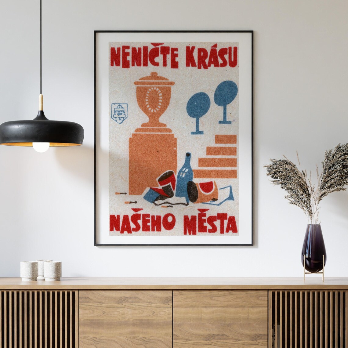 Do Not Destroy City Beauty Retro Czech Matchbox Label Art Poster - Image 4