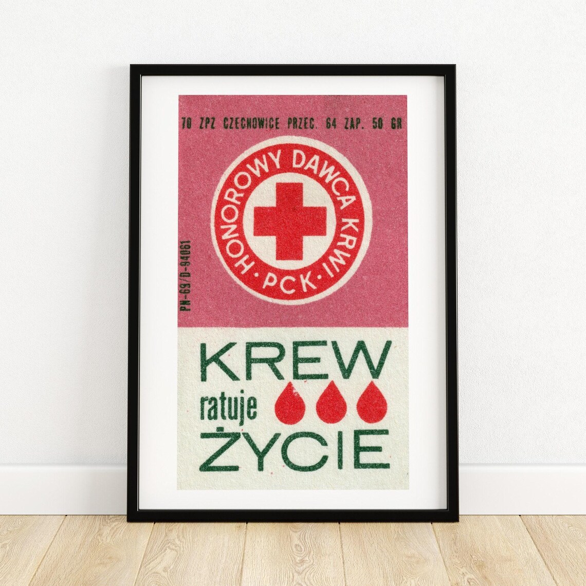 Blood Donation Matchbox Vintage Eastern Europe Poster