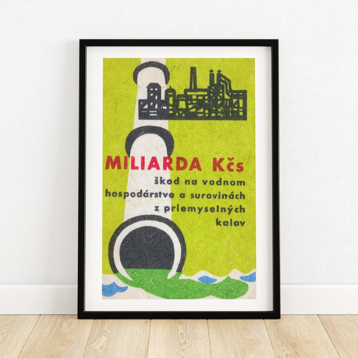 Billion Koruna Water Damage Industrial Sludge Slovak Label Art Print