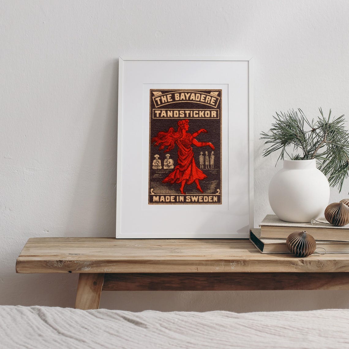 The Bayadere Red Dancer Swedish Tändstickor Vintage Label Poster - Image 3