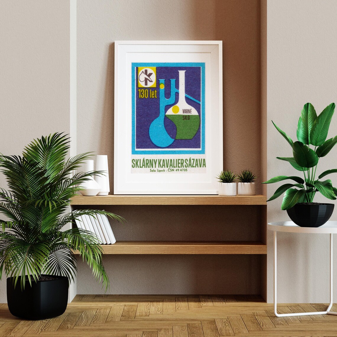Chemistry Glassware Matchbox Vintage Czech Art Print - Image 2