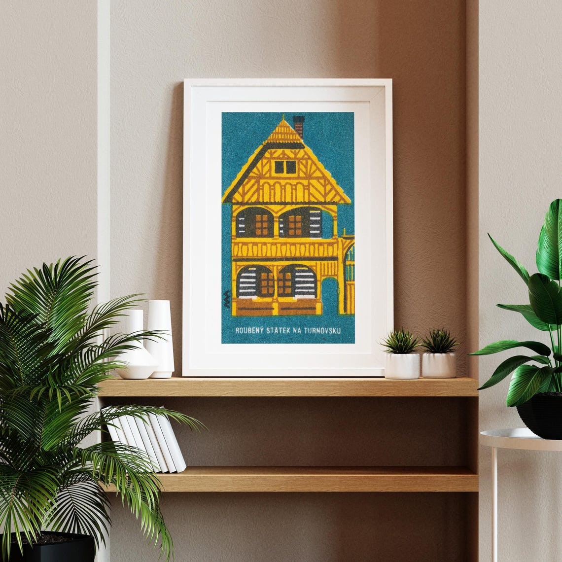 Turnovsko Timbered Farmhouse Folk Vintage Matchbox Label Poster - Image 2