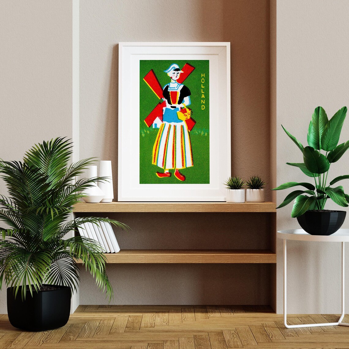 Traditional Dutch Woman Matchbox Vintage Poster Print - Image 2