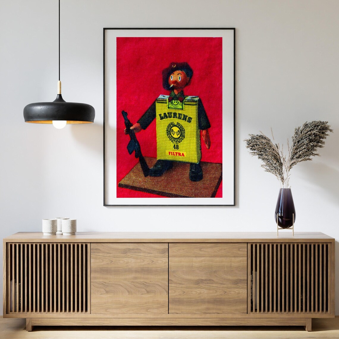 Laurens Cigarette Soldier Figurine Vintage Dutch Advertising Poster - Image 4