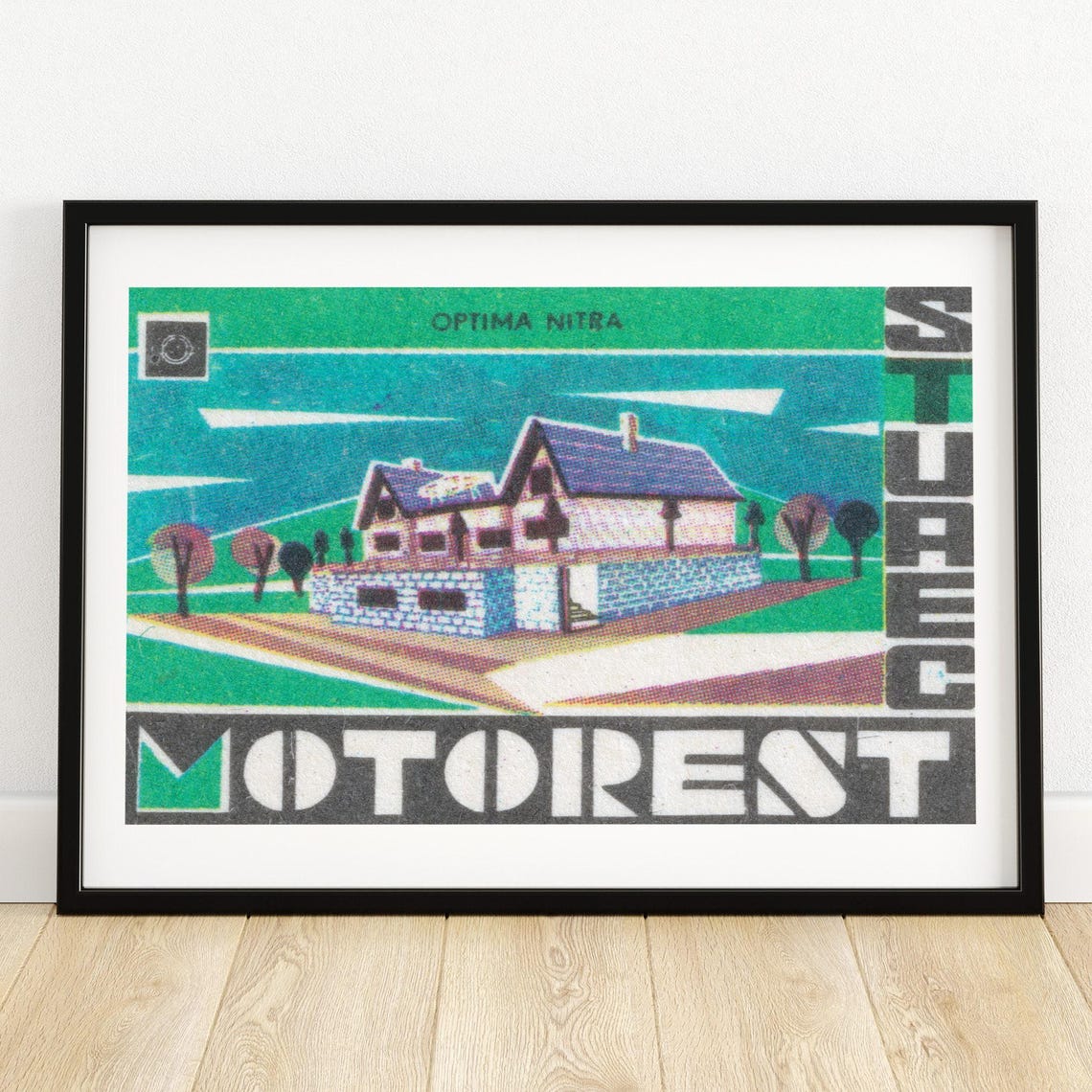 Sturec Motorest Forest Lodge Slovak Roadside Motel Label Art Print