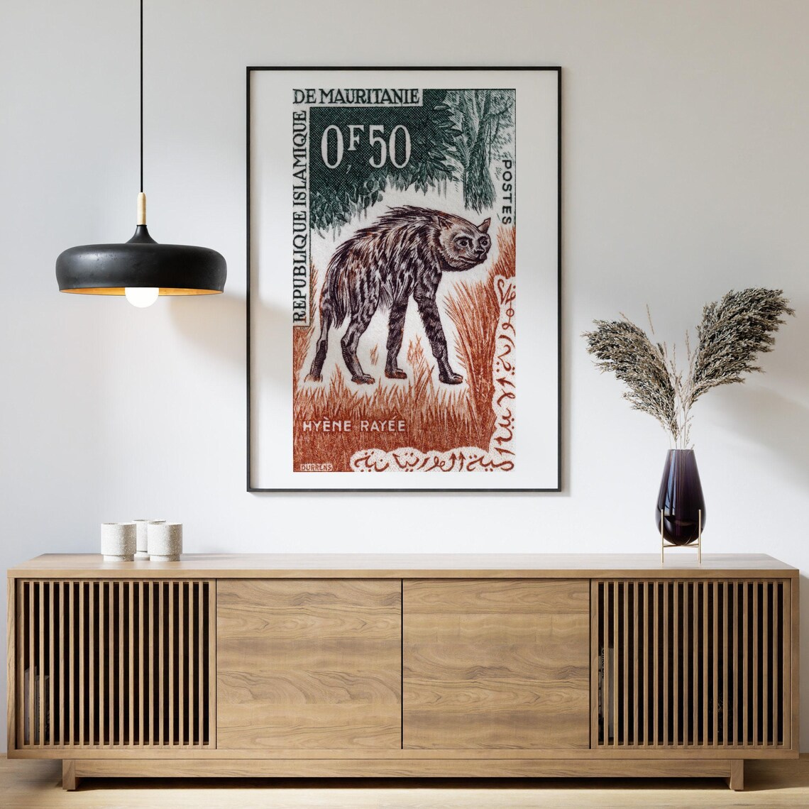Hyena Postage Stamp Vintage Poster Print - Image 4