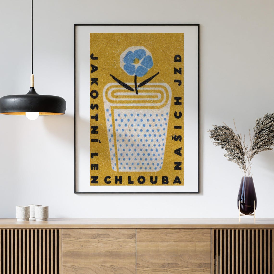 Flax Flower Vintage Quality Linen Czech Cooperative Pride Poster - Image 4