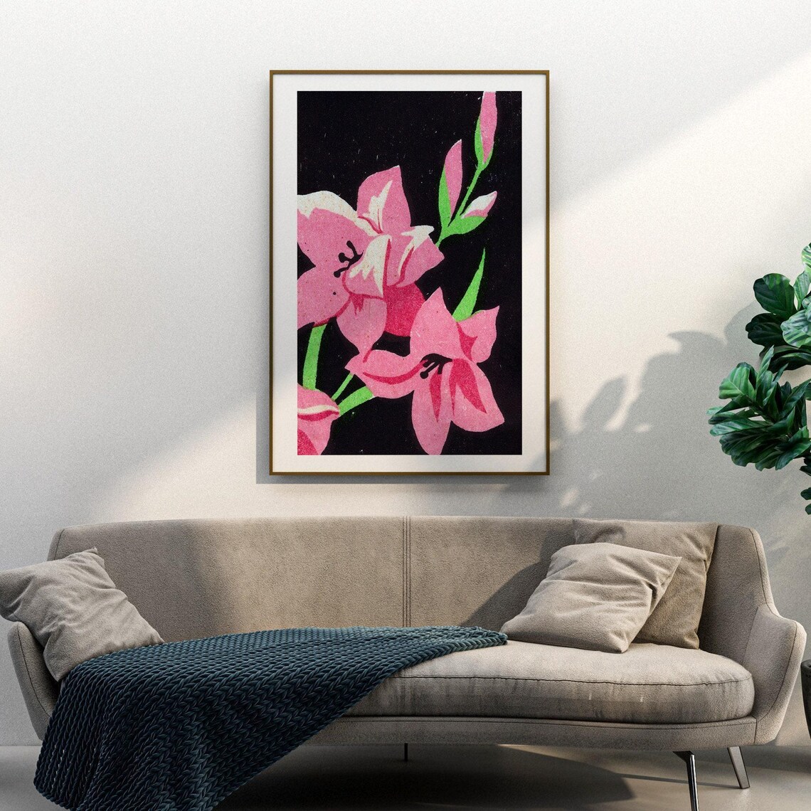 Pink Flower Matchbox Vintage Eastern Europe Art Print - Image 3