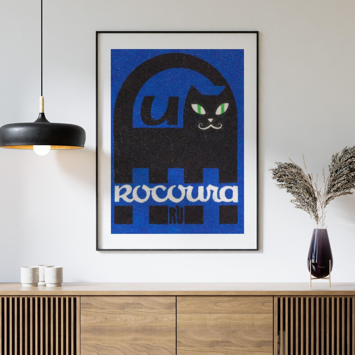 Black Cat Matchbox Aesthetic Vintage Poster Print - Image 4