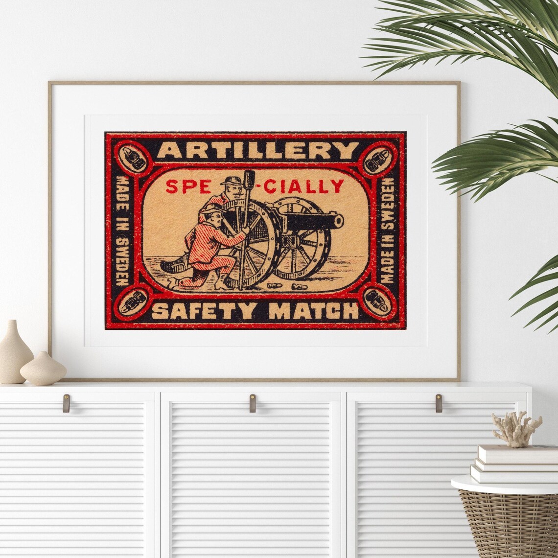 Sweden Artillery Matchbox Vintage Poster Print - Image 2