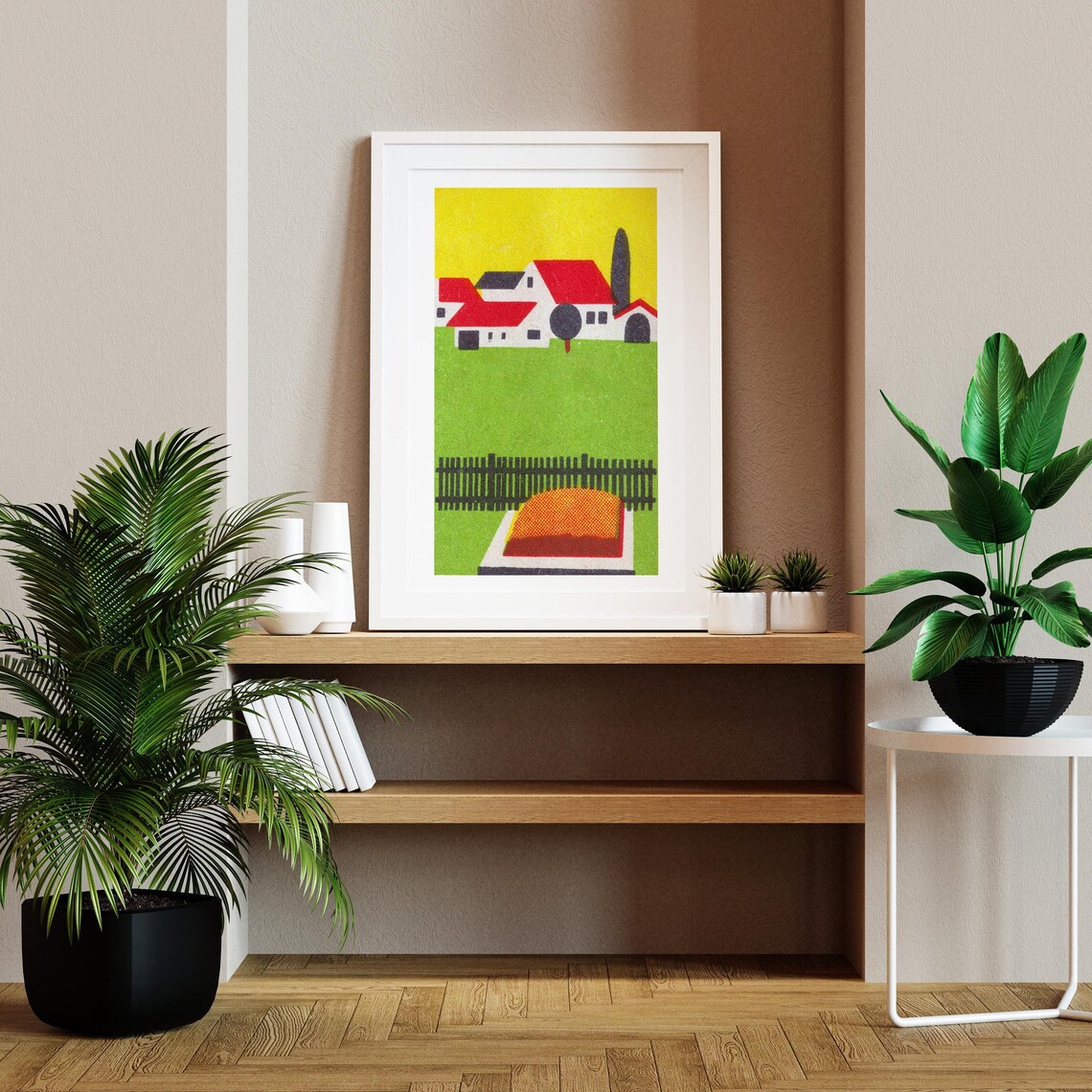 Countryside Cake Matchbox Vintage Eastern Europe Poster - Image 2
