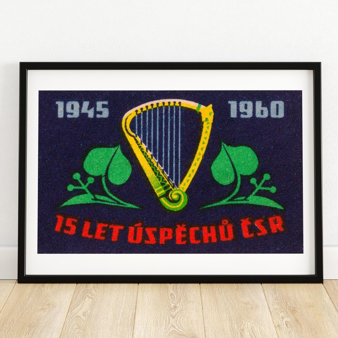 Golden Harp 15 Years CSR Anniversary Music Celebration Vintage Poster