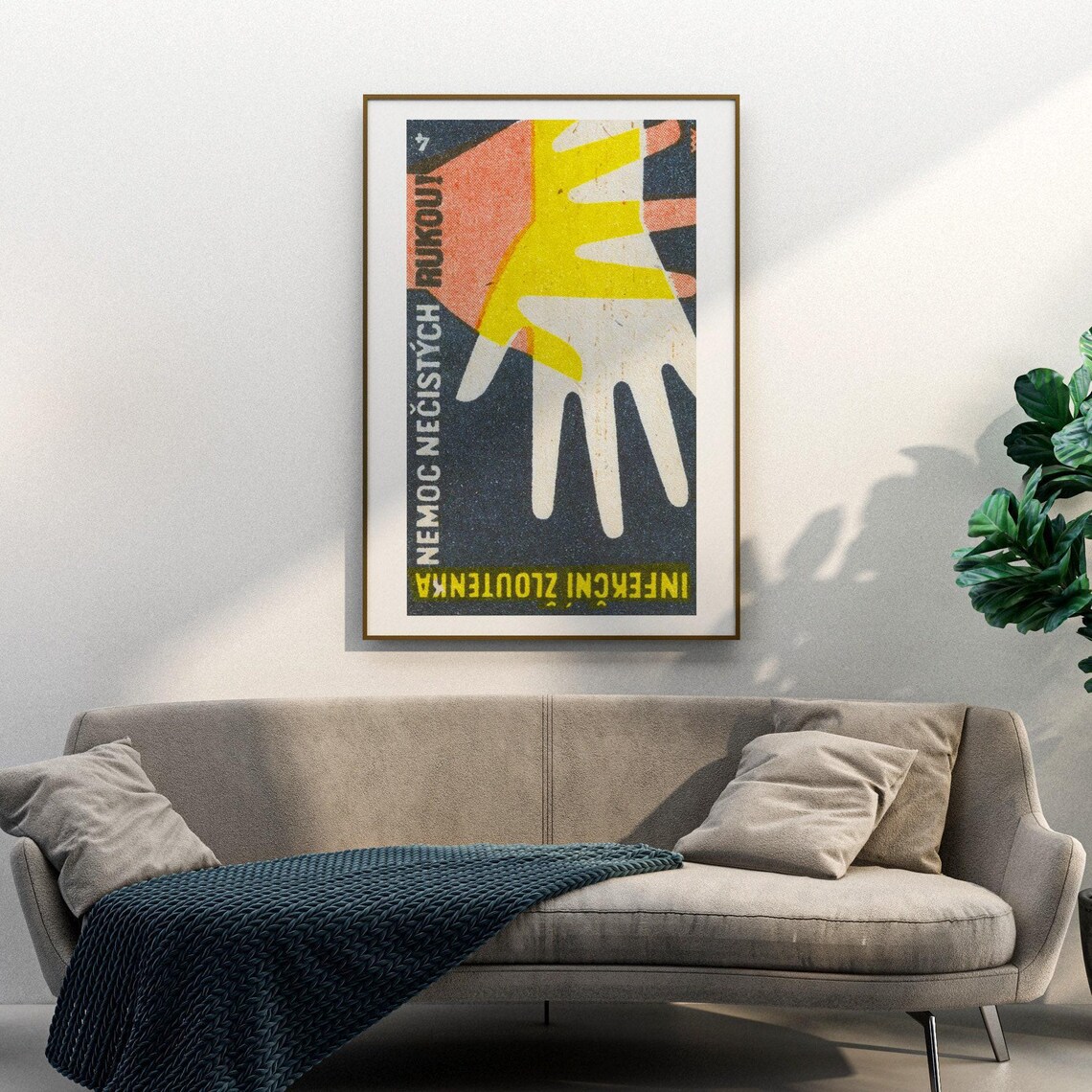 Dirty Hands Hepatitis Awareness Czech Matchbox Health Art Poster - Image 3