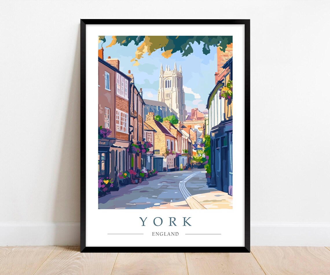 York Travel Poster, York Minster and The Shambles