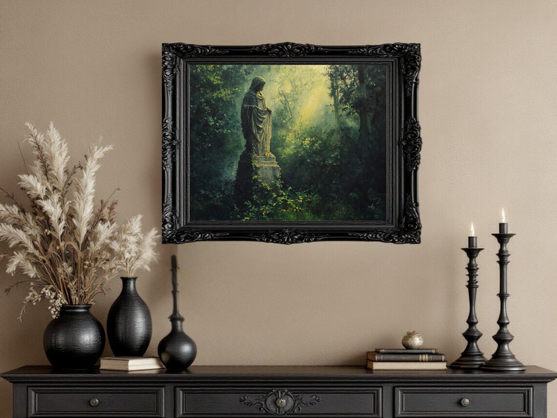 Enchanted Forest Statue, Mysterious Garden Sculpture - Image 3